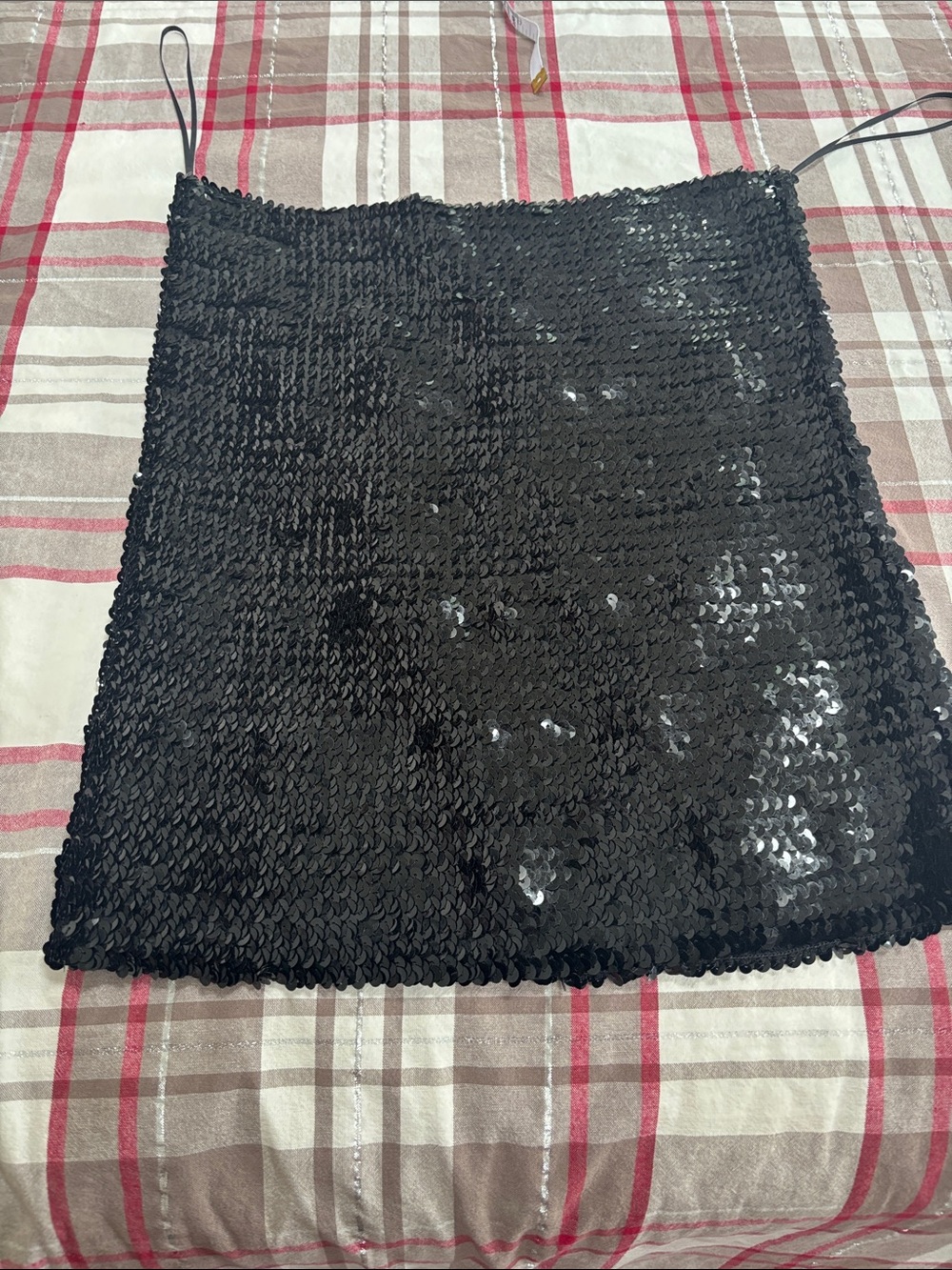 Express Black Sequin Mini Top